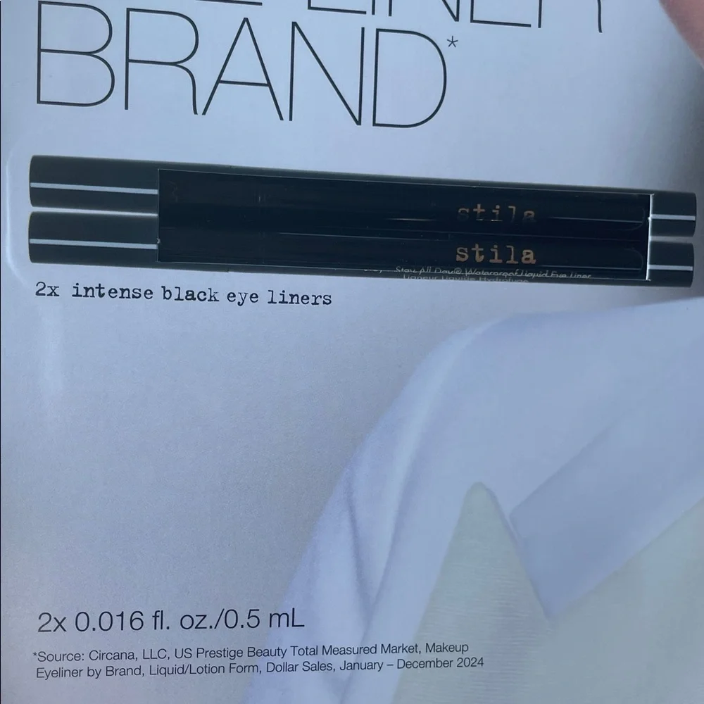 Stila Waterproof Liquid Eyeliner — Black 2 pack